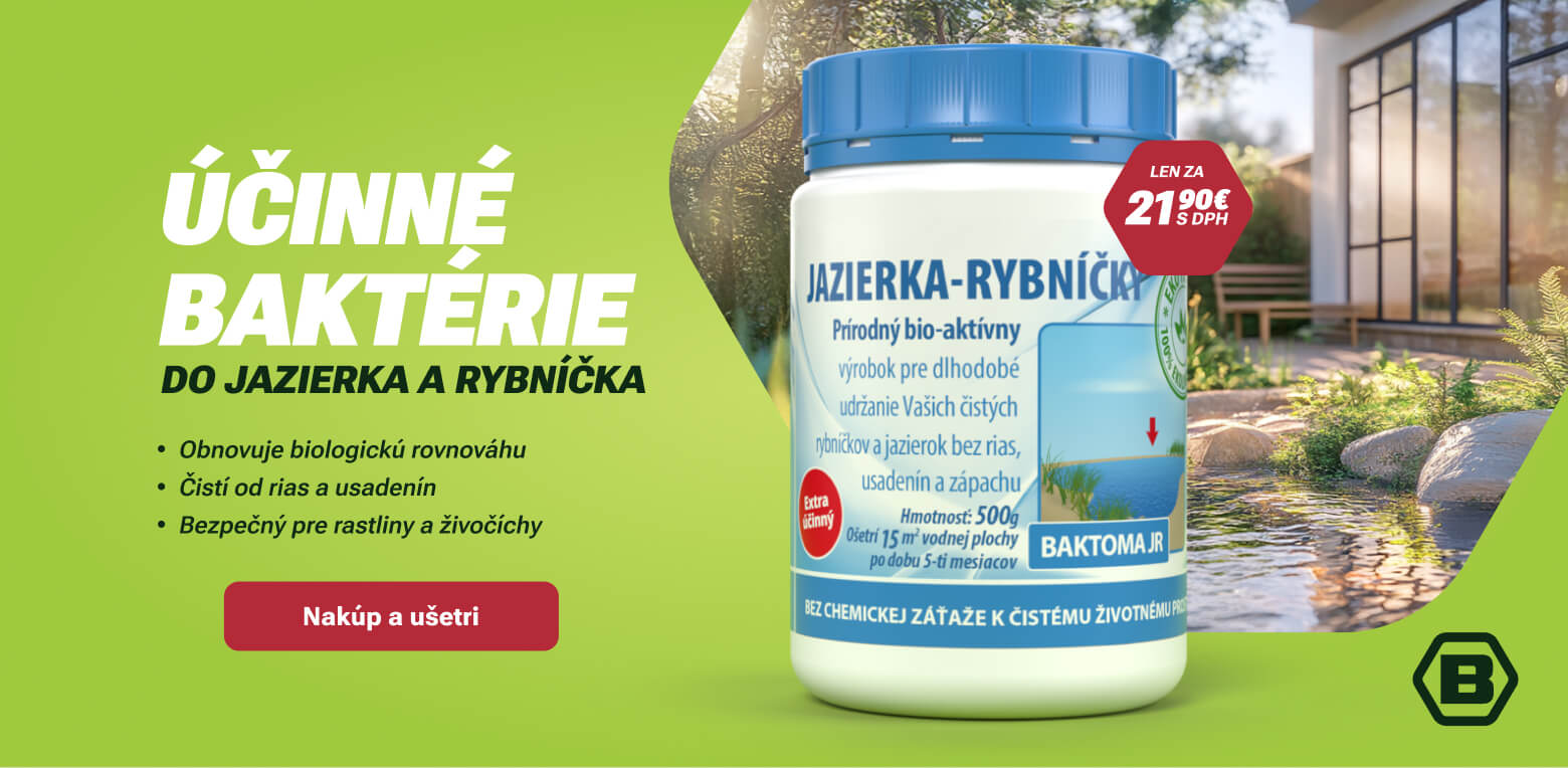 Baktérie do vašho jazierka alebo rybníka. Baktérie dokonale odstránia riasy a usadeniny vo vašom jazierku | Baktoma JR