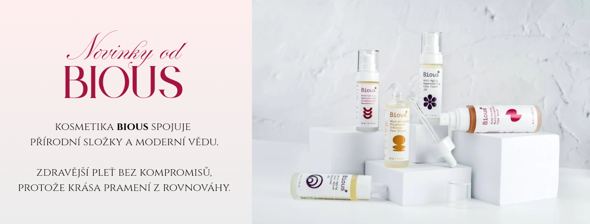 Bious vědecky vyvinutá přírodní kosmetika bez chemie pro krásnou pleť anti-aging acne control