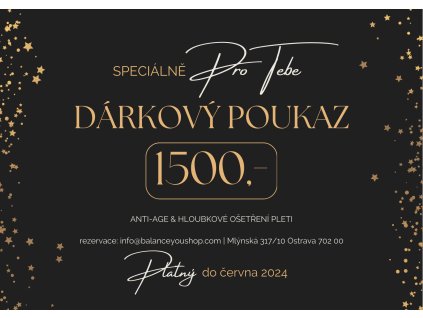 Dárkový poukaz v hodnotě 1500 Kč