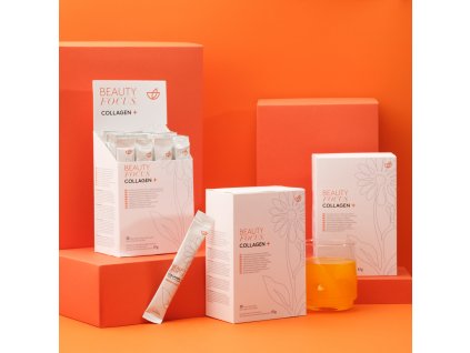 beauty focus collagen plus three boxes sachet with orange product image