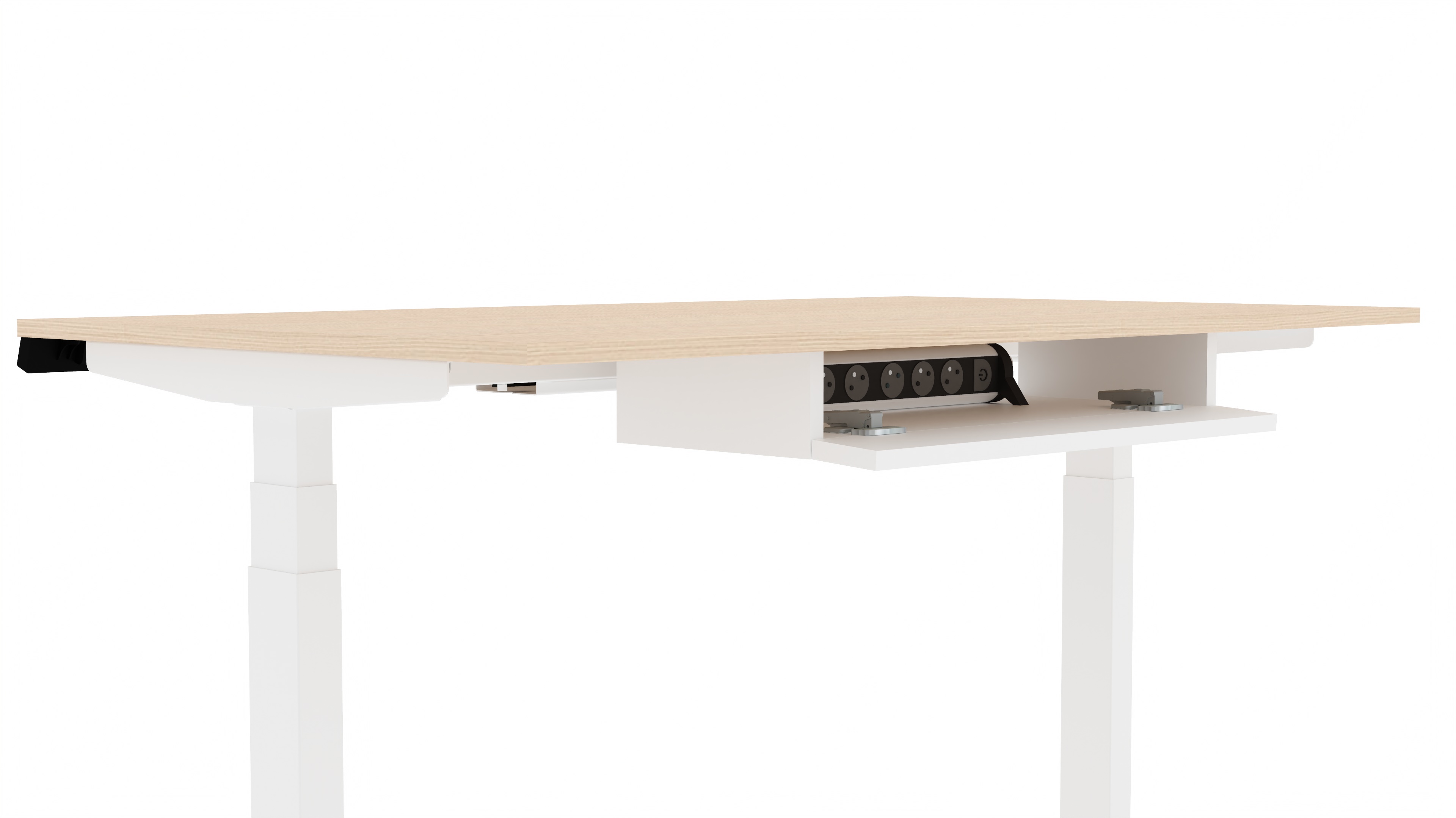 Otvorené dvierka kabelového boxu BalanzaDesk