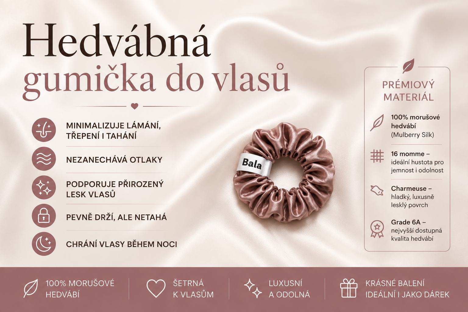 Hedvábné gumičky