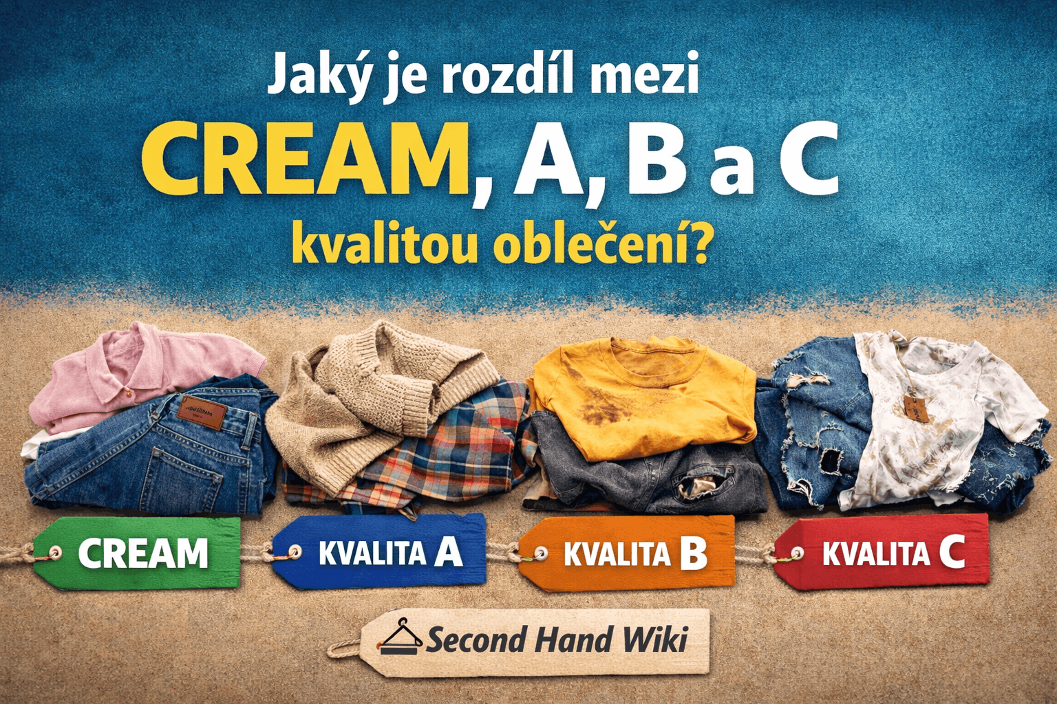 Jaký je rozdíl mezi CREAM, A, B a C kvalitou oblečení?