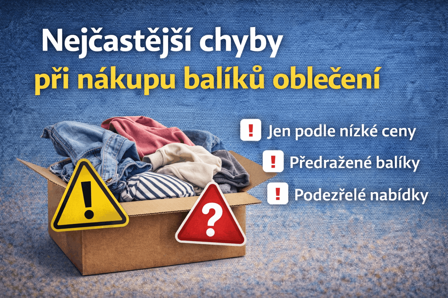 Nejčastější chyby při nákupu balíků oblečení