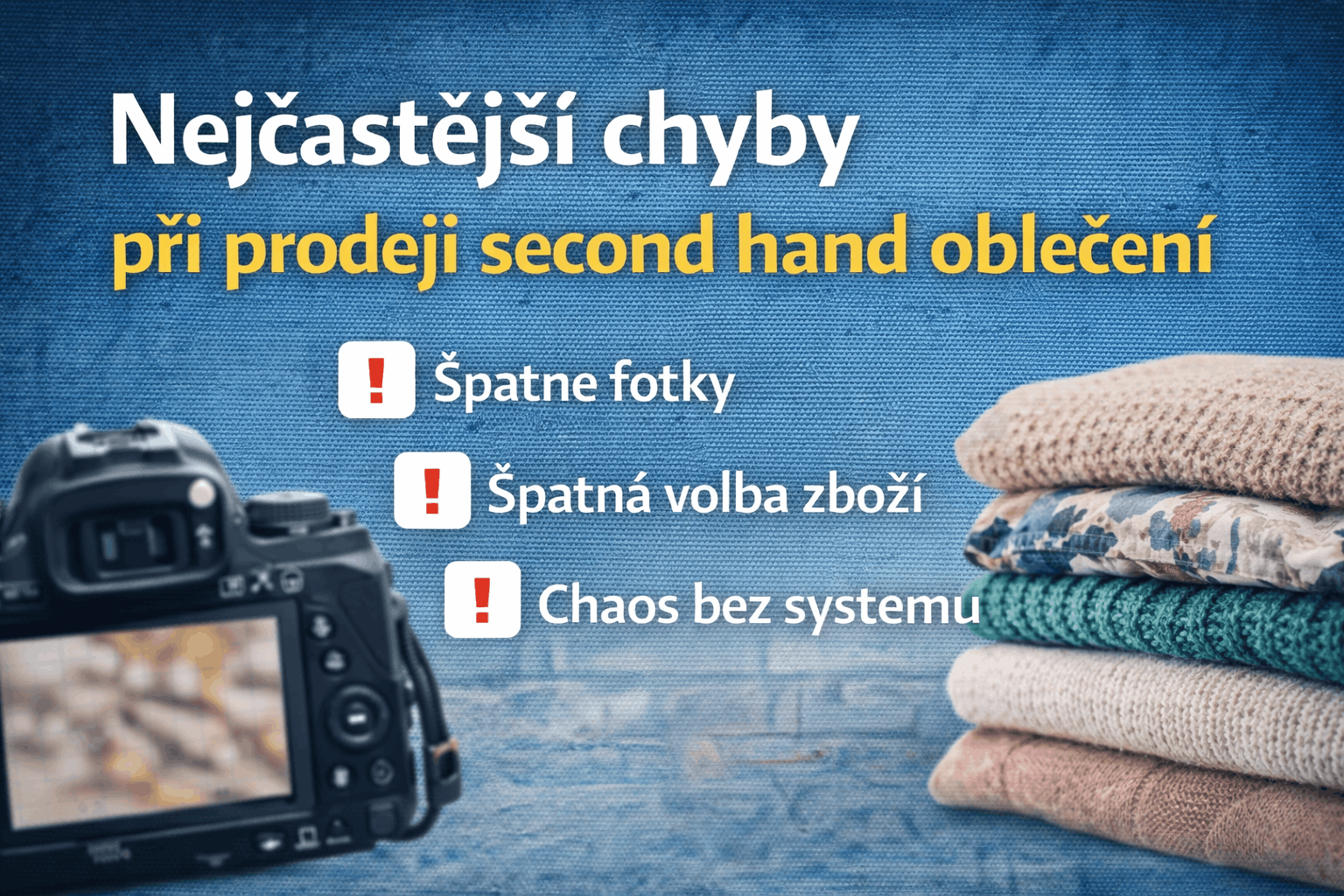 Nejčastější chyby při prodeji second hand oblečení