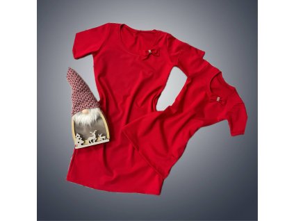 Červené úpletové šaty