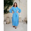 BOHO zavinovací šaty Queen modré