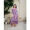 BOHO šaty Dream modré s květy