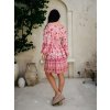 Krátké šaty Holy růžovobílé