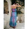 Dlouhé šaty Amélia Smaragdové Tie Dye