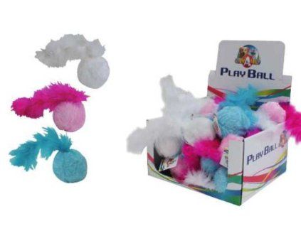 Balónek pro kočky s peříčkem 6 cm