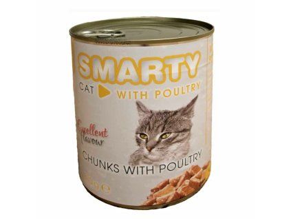 SMARTY Cat Drůbeží chunks, konzerva 810 g