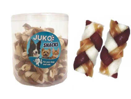 Splétaný copánek Kuřecí JUKO Snacks (40 ks)