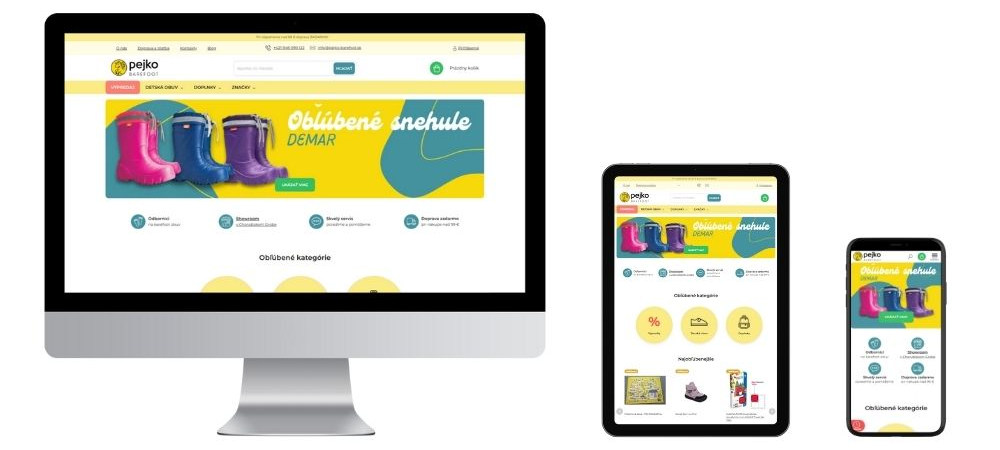 Redesign e-shopu Pejko-Barefoot.sk na Shoptetu