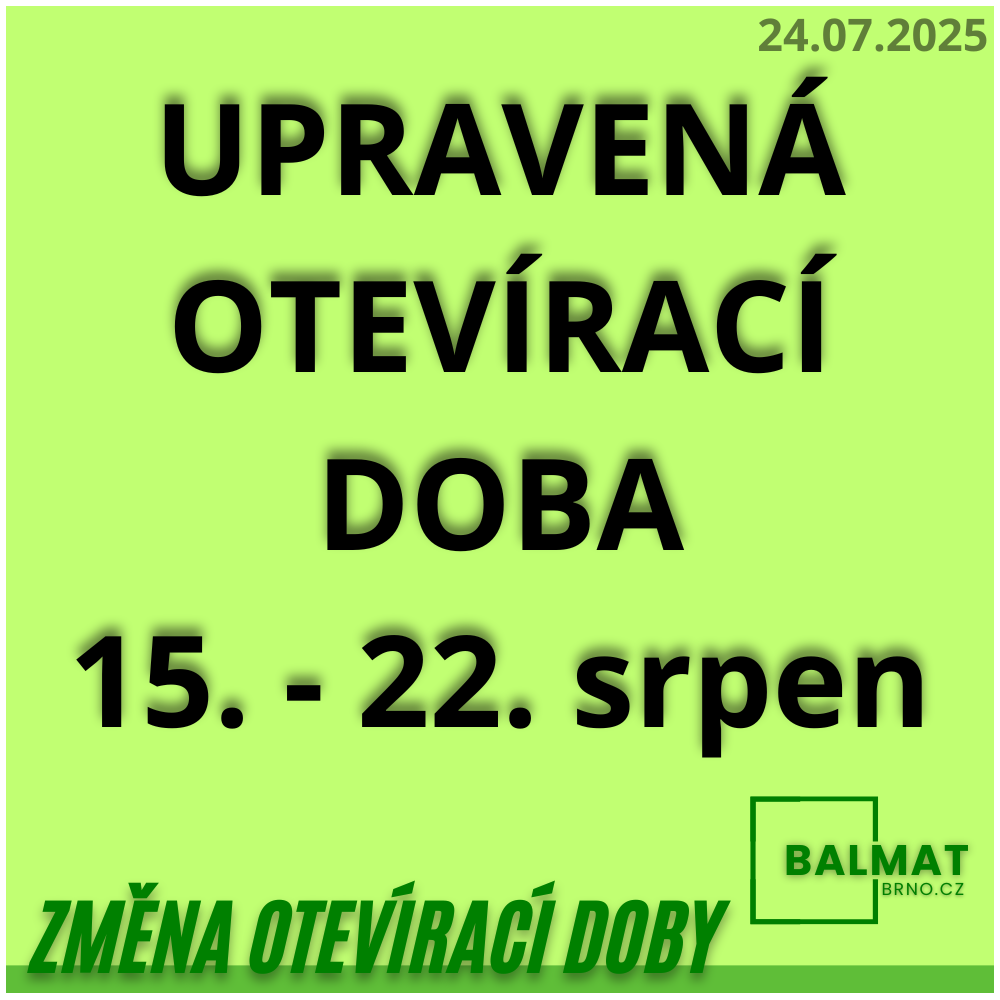 Otevírací doba srpen