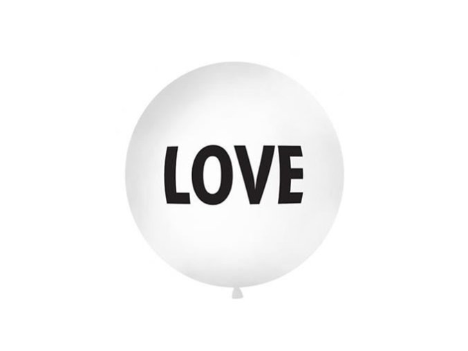 0004179 obri nafukovaci balon bily love 1 m 510