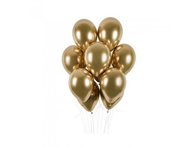 0008612 latexove balonky chrome zlate 33 cm 50 ks 510