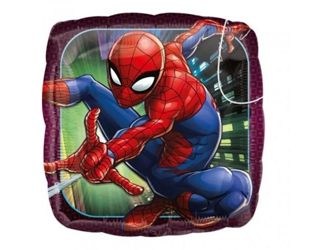 0009207 foliovy balonek ctverec spiderman 43 cm 510