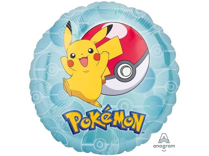 0012409 foliovy balonek kulaty pokemon 43 cm
