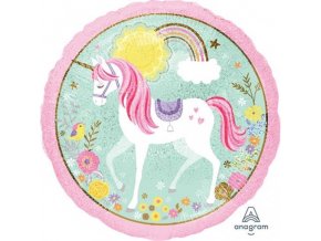 0005749 foliovy holograficky balonek jednorozec 43 cm 510