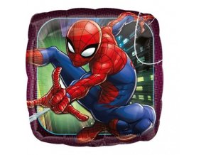 0009207 foliovy balonek ctverec spiderman 43 cm 510