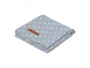 0009133 swaddle doek 120 x 120 lily leaves blue