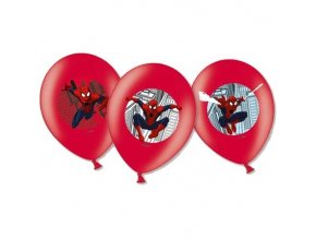 0007281 latexove balonky spiderman barevny potisk 27 cm 6 ks 510