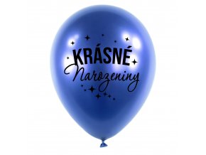 0024754 balonky chrome krasne narozeniny modre 5 ks