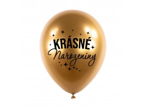 0025070 balonky chrome krasne narozeniny zlate 5 ks