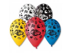 0001776 latexovy balonek s potiskem zavodni auta