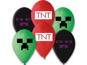 0015920 latexove balonky tnt minecraft 6 ks