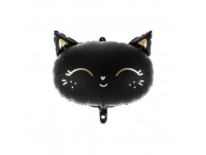 0013888 foliovy balonek cerna kocicka 48 x 36 cm