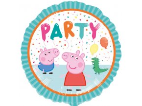 0016604 foliovy balonek prasatko peppa party 43 cm