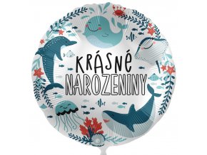 0019188 foliovy balonek krasne narozeniny cz more 43cm