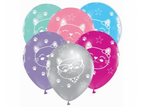 0016656 latexove balonky kocicka 30 cm 5 ks