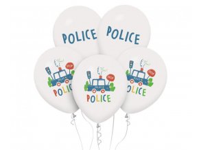 0021405 latexove balonky policejni 30 cm 5 ks
