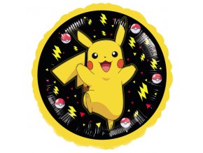 0025627 foliovy balonek kulaty pokemon pikachu 2024 43 cm