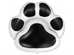 0025989 foliovy balonek cerna tlapicka 75 cm