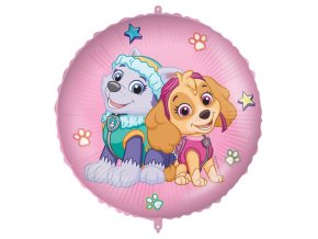0025309 foliovy balonek tlapkova patrola skye a everest 45 cm procos