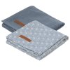 0009130 swaddle doek 70 x 70 lily leaves blue set van 2 designs