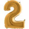 Balon foliove cislo zlate 2