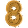 Balon foliove cislo zlate 8