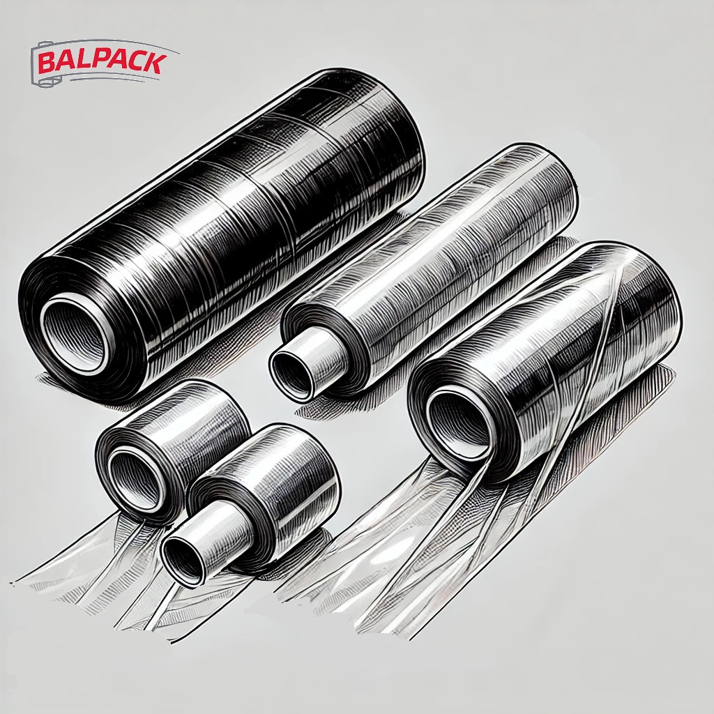 Praktické využití malých ručních stretchových fólií: Granátky 100 mm bez ručky a 125 mm s ručkou