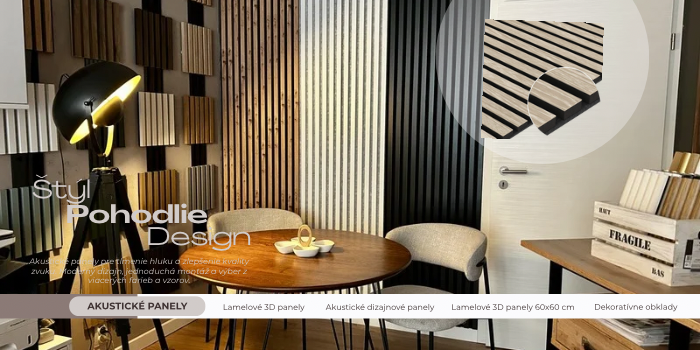 Akustické 3D panely, Lamelové obklady pre zlepšenie kvality zvuku.
