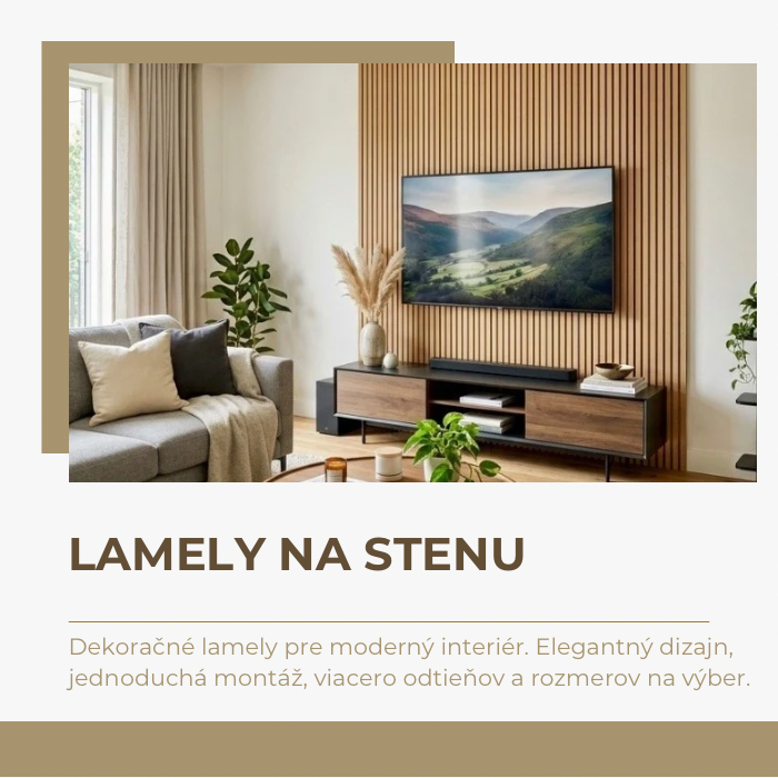 Dekoračné lamely pre moderný interiér.