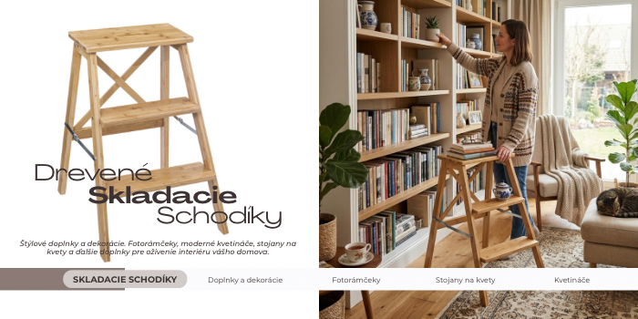 Drevené skladacie schodíky – Praktický pomocník pre každú domácnosť.