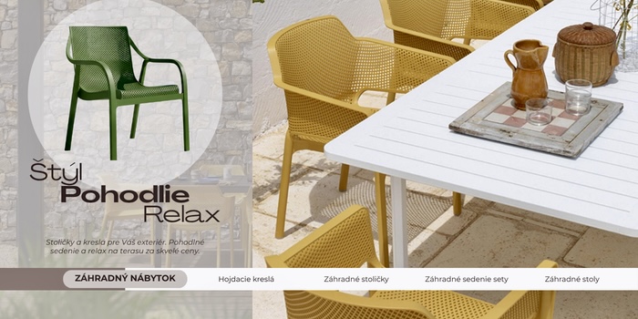 Stoličky a kreslá pre Váš exteriér. Pohodlné sedenie a relax na terasu za skvelé ceny.