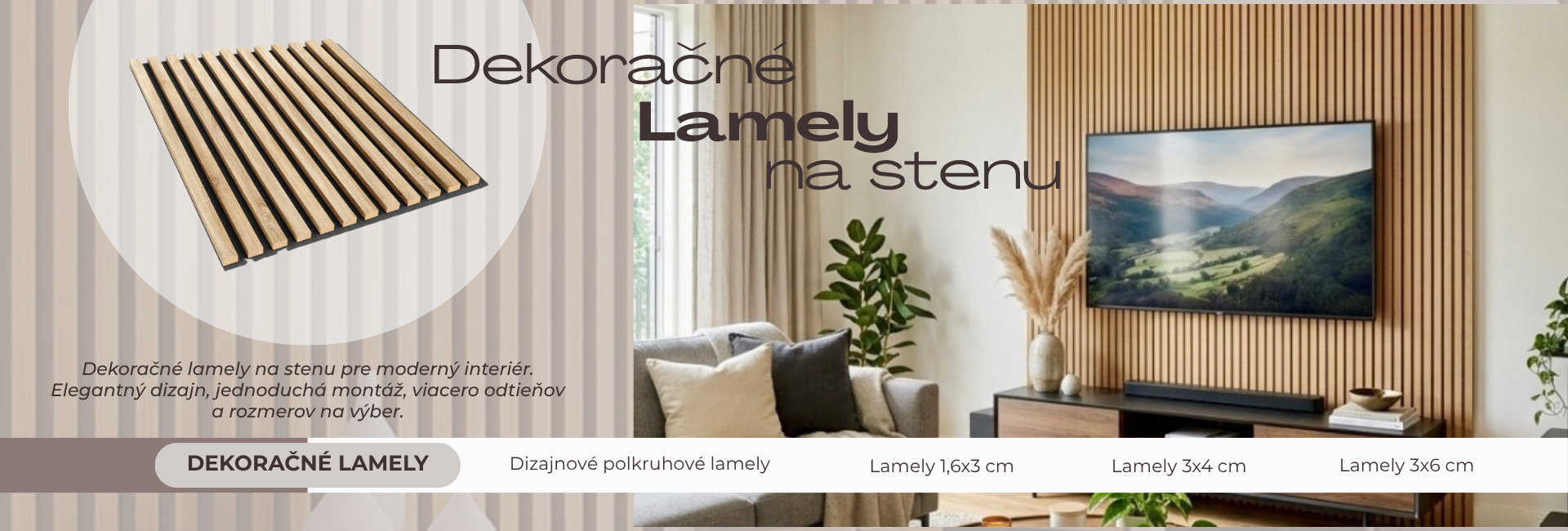 Dekoračné lamely