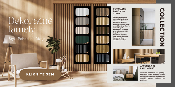 Dekoračné lamely pre moderný interiér.