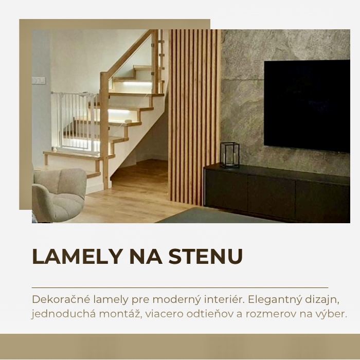 Dekoračné lamely pre moderný interiér.